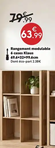 Maxi Bazar Rangement modulable 6 cases klaus offre