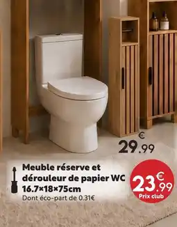 Maxi Bazar Meuble réserve et dérouleur de papier wc offre