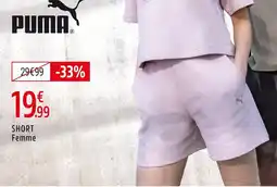 Intersport Puma short femme offre