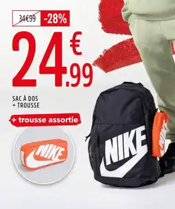 Intersport Nike sac à dos + trousse offre