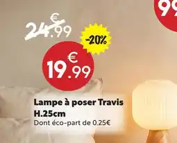 Maxi Bazar Lampe à poser travis h.25cm offre