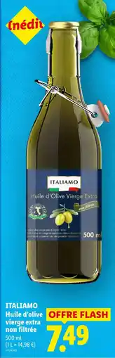 Lidl Italiamo huile d'olive vierge extra non filtrée offre