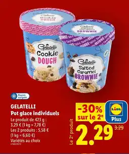 Lidl Gelatelli pot glace cookie dough offre