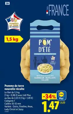 Lidl Pom' d'eté pommes de terre nouvelle récolte offre
