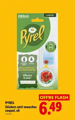 Lidl Pyrel stickers anti-mouches coquel. x6 offre