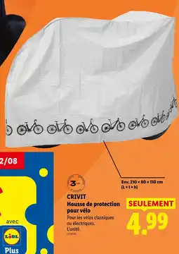 Lidl Crivit housse de protection pour vélo offre