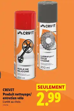 Lidl Crivit produit nettoyage/ produit nettoyage offre
