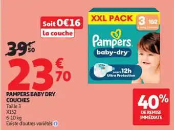 Pampers Baby Dry Couches