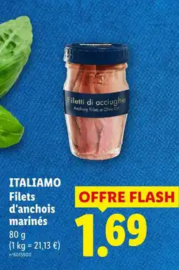 Lidl Italiano filets d'anchois marinés offre