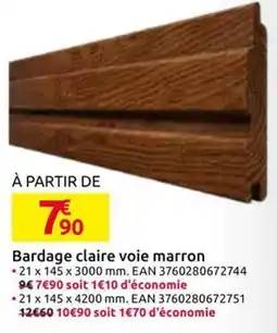 Mr Bricolage Bardage claire voie marron offre