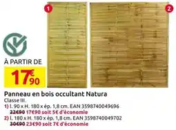 Mr Bricolage Natura Panneau en bois occultant offre