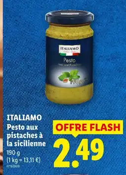 Lidl Italiamo pesto aux pistaches à la sicilienne offre