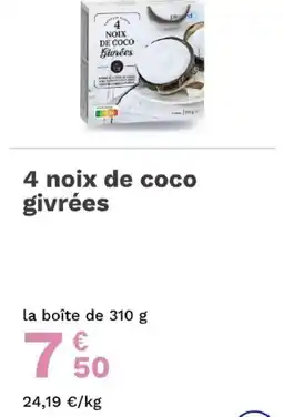Picard Picard 4 noix de coco givrées offre
