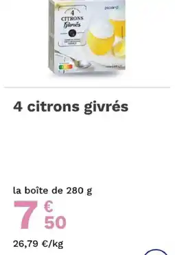Picard Picard 4 citrons givrés offre