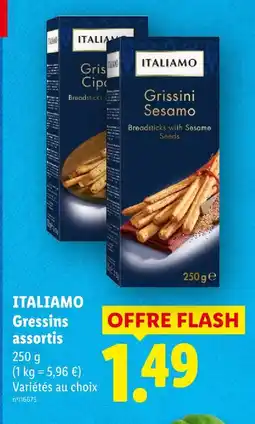 Lidl Italiamo grissini assortis offre