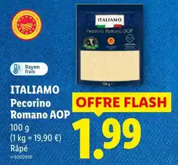 Lidl Italiano pecorino romano aop offre
