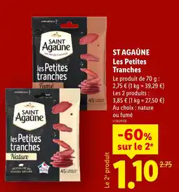 Lidl St agaûne les petites tranches nature offre