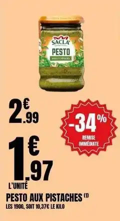 E.Leclerc Sacla - pesto aux pistaches offre