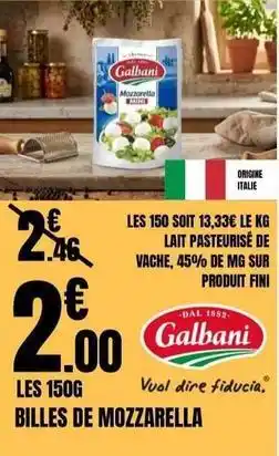 E.Leclerc Galbani - billes de mozzarella offre