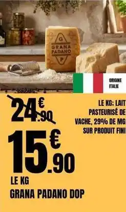 E.Leclerc Fini - le kg lait pasteurisé de vache, 29% de mg sur produit offre