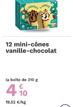 Picard Dacino mini-cônes vanille-chocolat offre