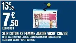 E.Leclerc Dim - slip coton x3 femme jardin offre