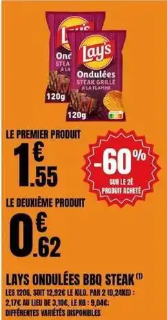 E.Leclerc Lay's - ondulées bbq steak offre