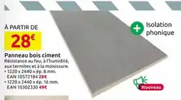 Mr Bricolage Panneau bois ciment offre