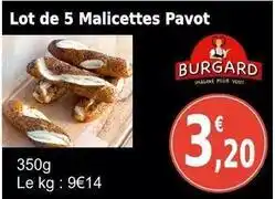E.Leclerc Burgard - lot de 5 malicettes pavot offre