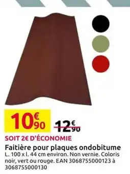 Mr Bricolage Faitière pour plaques ondobitume offre