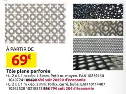 Mr Bricolage Tôle plane perforée offre