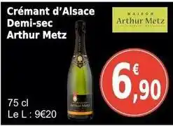 E.Leclerc Arthur metz - cremant d'alsace demi-sec offre