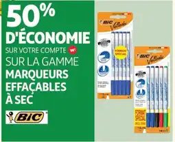 Auchan Bic marqueurs effaçables à sec offre
