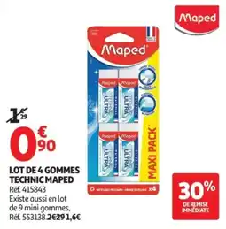 Auchan Maped Gommes Technic offre