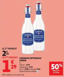 Auchan LORINA Limonade artisanale offre