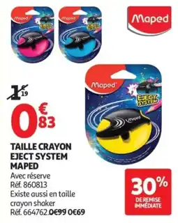 Auchan Maped Taille crayon Eject System offre