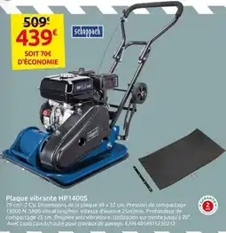 Mr Bricolage scheppach Plaque vibrante HP1400S offre