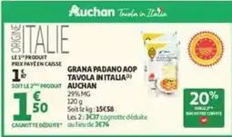Auchan Supermarché Auchan - grana padano aop tavola in italia offre