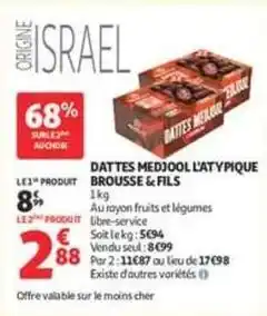 Auchan Supermarché Far - dattes medjool l'atypique offre