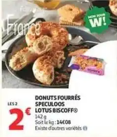 Auchan Supermarché Donuts - fourrés speculoos offre