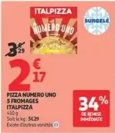 Auchan Supermarché Italpizza - pizza numero uno 5 fromages offre