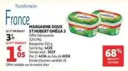 Auchan Supermarché Margarine doux st hubert omega 3 offre
