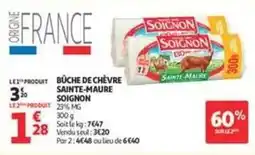 Auchan Supermarché Soignon - bûche de chèvre offre