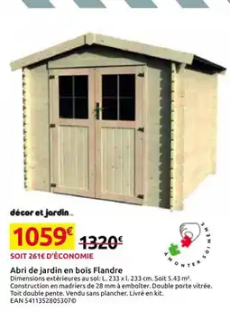 Mr Bricolage Flandre Abri de jardin en bois offre