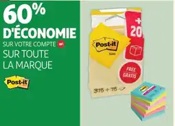 Auchan Post-it sur toute la marque offre