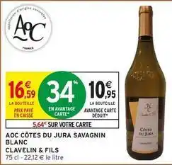 Intermarché Aoc - aoc côtes du jura savagnin blanc offre