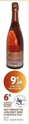 Intermarché Jura - aoc crémant du brut rose offre