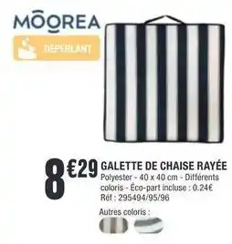 La Foir'Fouille Moorea - galette de chaise rayée offre