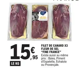E.Leclerc Filet de canard x3 fleur de sel offre