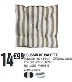 La Foir'Fouille Palette - coussin de offre